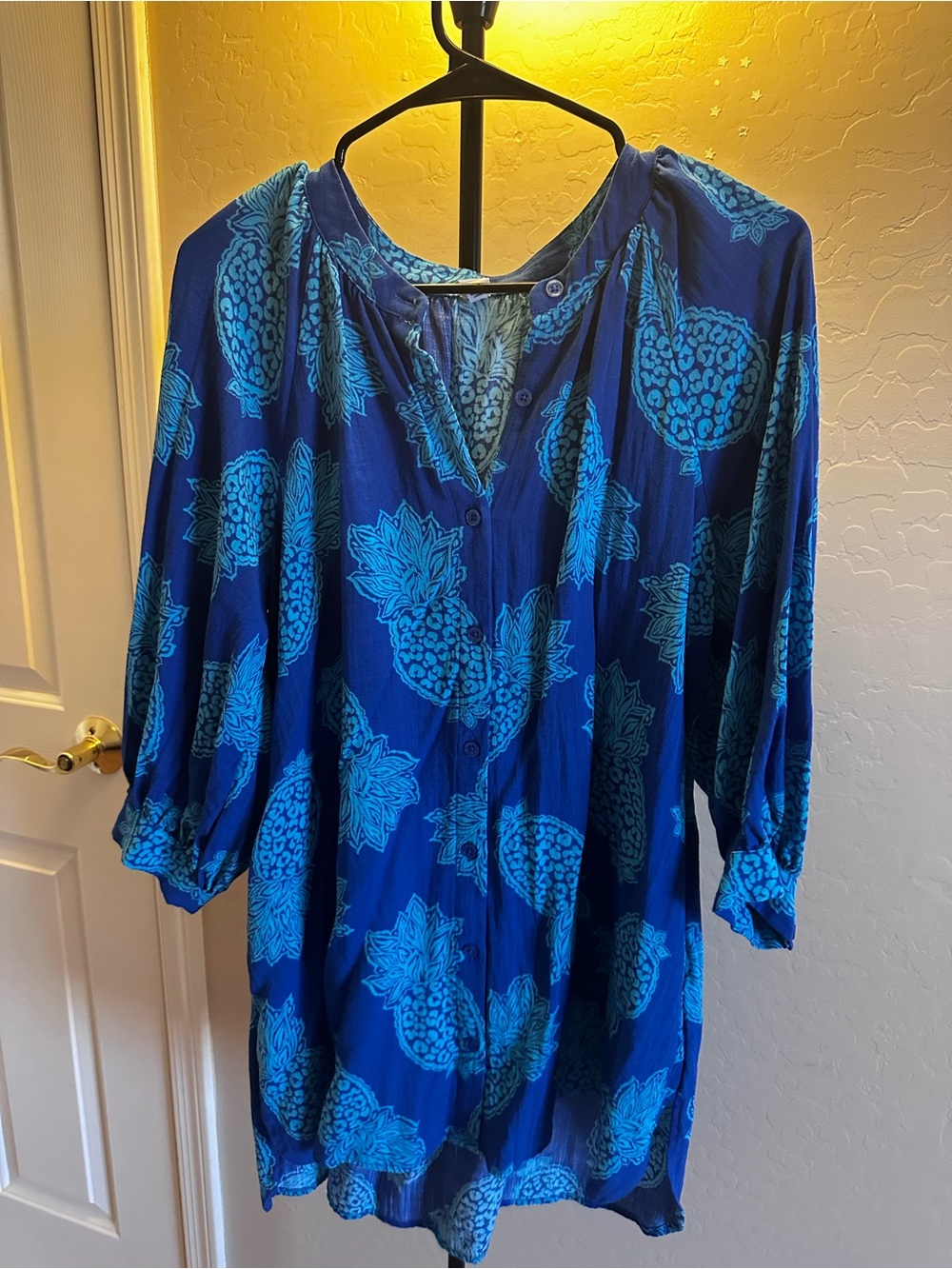 Tabitha Brown X Target Women’s Blue Pineapple-Print Swim Coverup Set - Picture 4 of 8